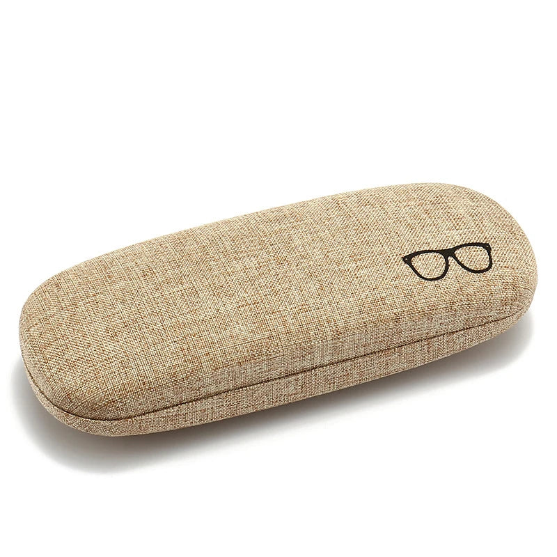 PU Leather Wood Grain Hard Eyeglass Case – Unisex Glasses Box Eyeglass Case Qst B4