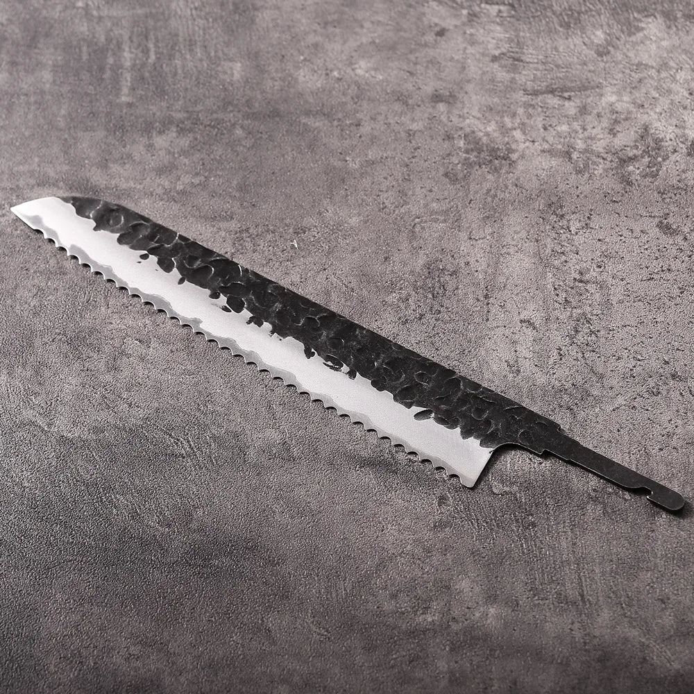 DASHWAY 8.5" Serrated Bread Knife Blank Blade – DIY Full Tang Knife Blank Blade Qst