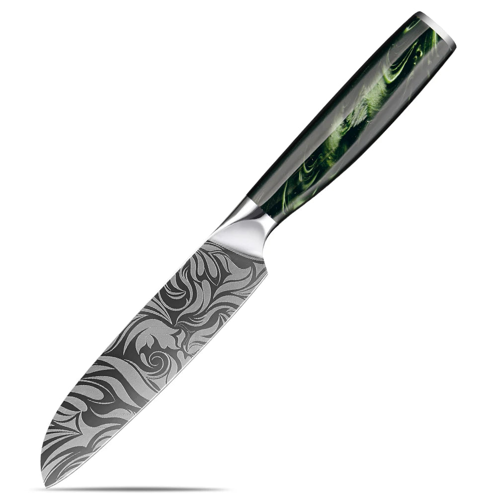 Xituo 7-Piece Kitchen Knife Set – Laser Stainless Steel Kitchen Knife Set Qst Santoku Knife