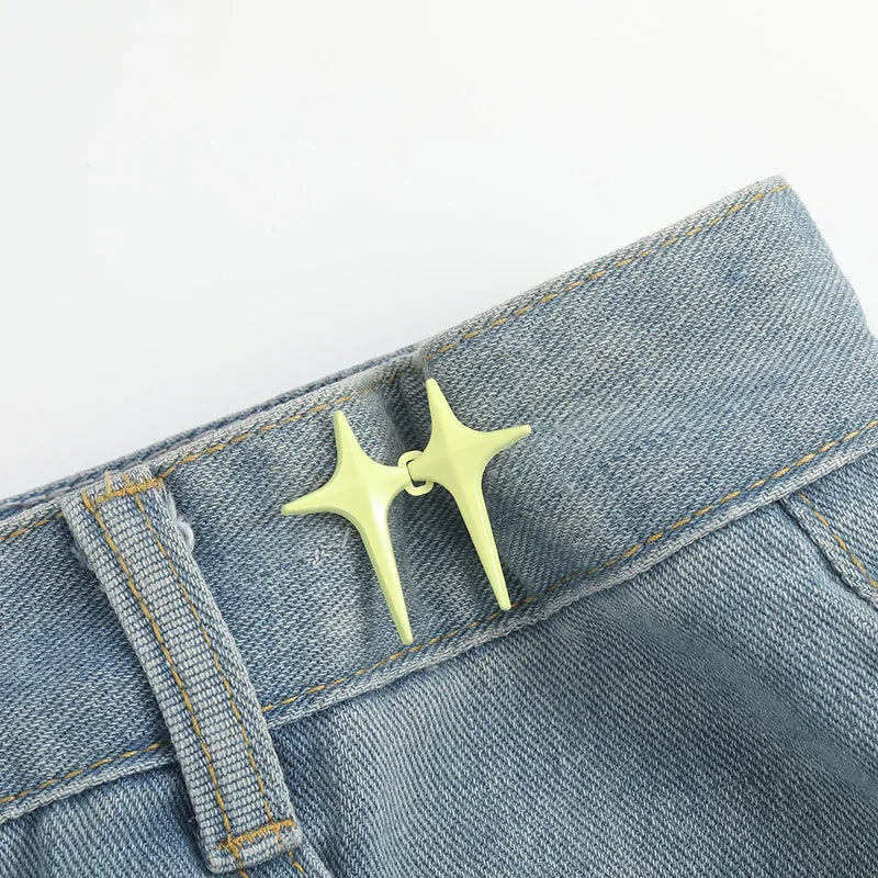 Star No-Sew Waist Button Adjuster – Metal Buckle Pair Waist Button Adjuster Qst H