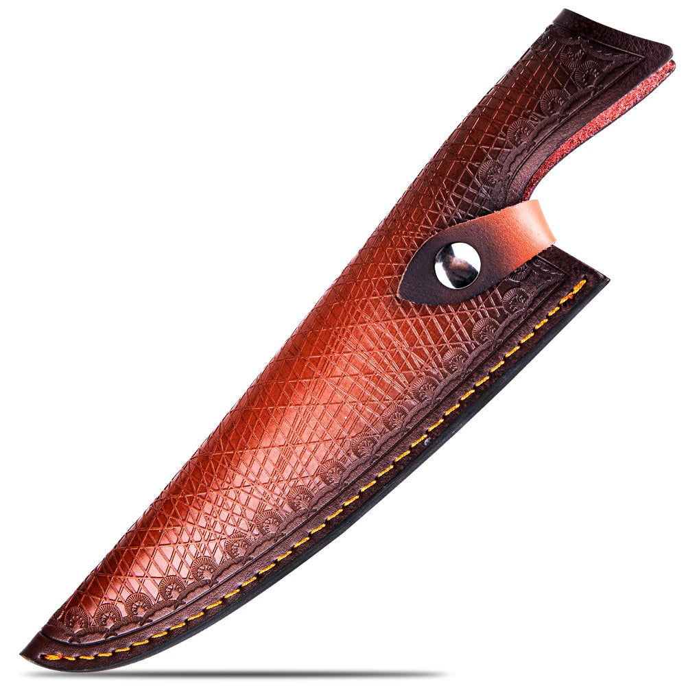 Premium Leather 8-Inch Kitchen Knife Sheath & Belt Holster Knife Sheath Qst Leather Sheath C