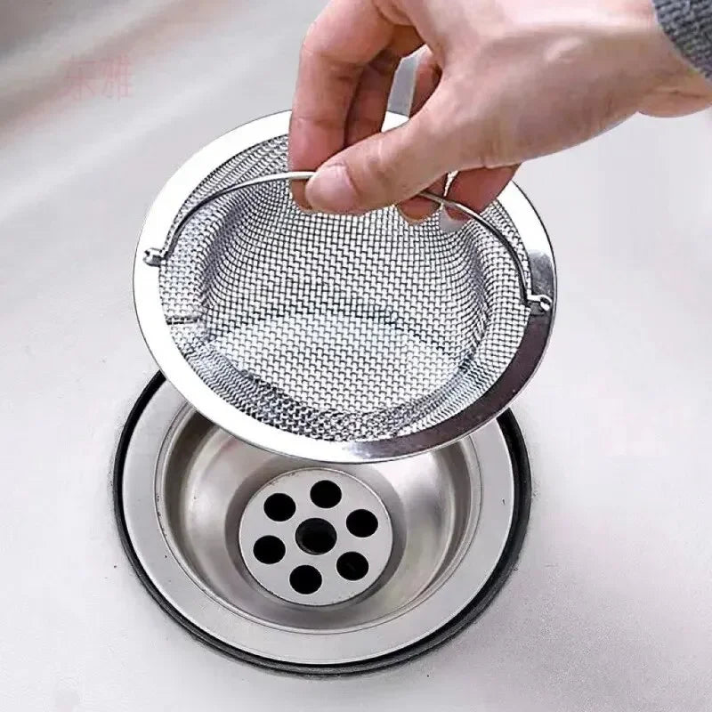Stainless Steel Sink Strainer with Handle | Kitchen Drain Filter Sink Drain Strainer Qme