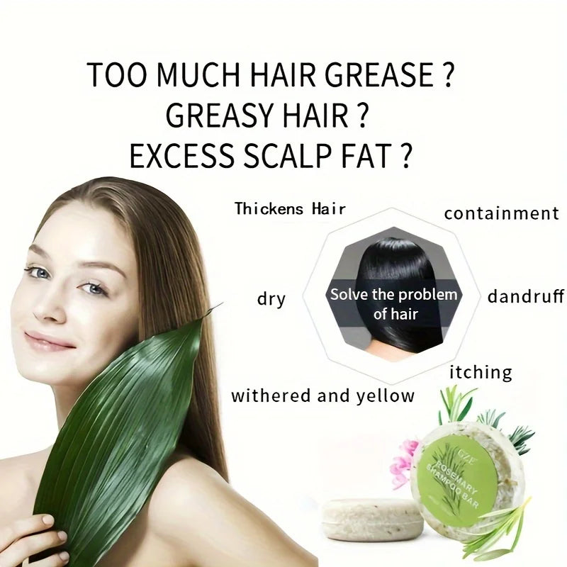 GZE Rosemary Shampoo Bar – Deep Cleansing & Oil Control Shampoo Bar Qme