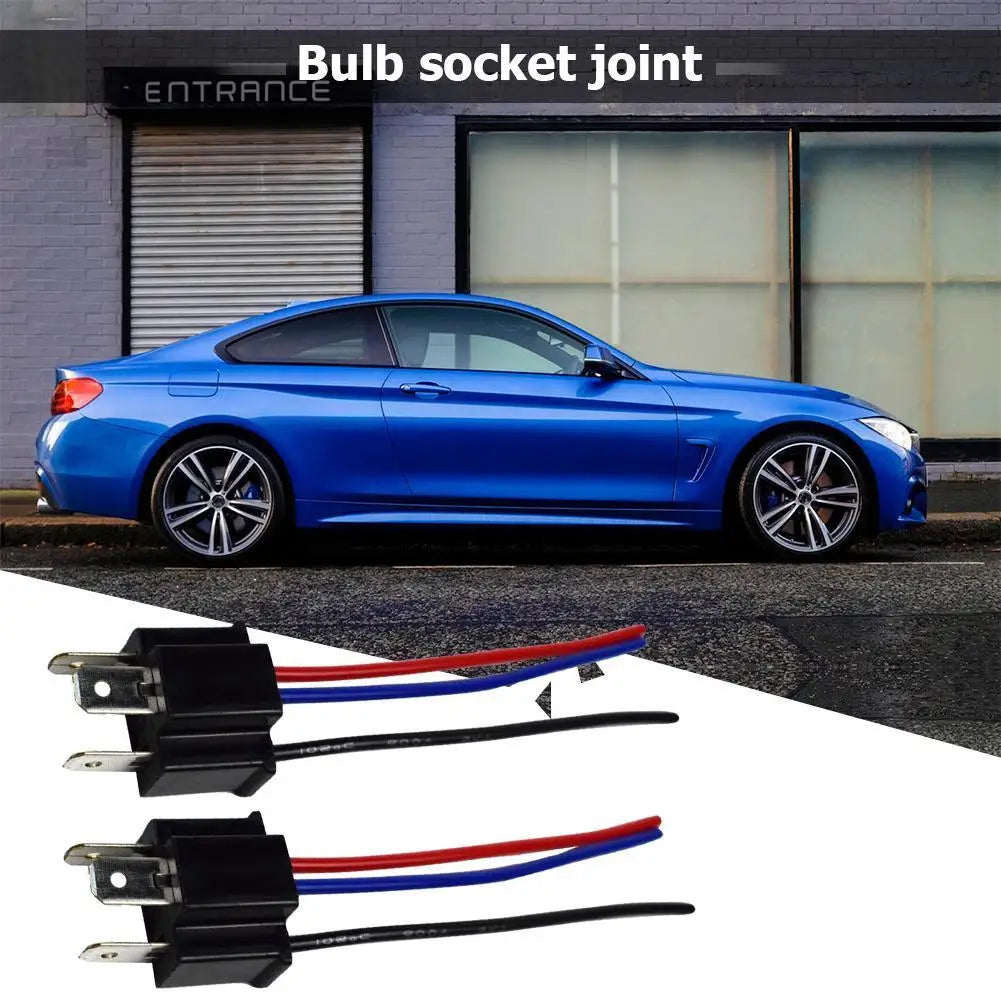 H4 9003 Headlight Bulb Socket Wiring Harness Male Plug – 1 Pair Headlight Wiring Harness Qme Default Title