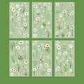 Floral Plant Journal Stickers – Waterproof Transparent PET Decorative Stickers Qme Daisy