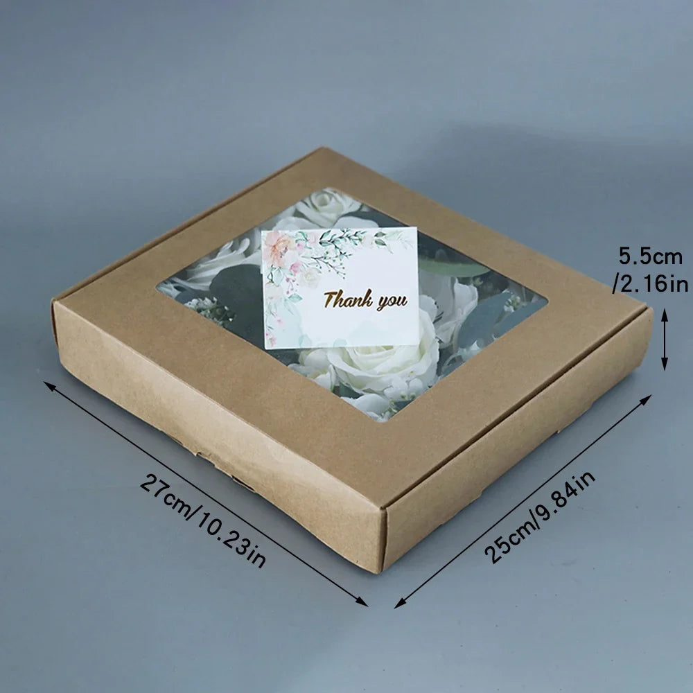 Silk Flower Box – Wedding, Proposal & Birthday Home Decor Artificial Flower Box Qme