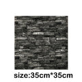 3D Foam Brick Wall Panels Self-Adhesive Retro Wallpaper Tiles 3D Wall Panel Tiles Qme retro black 12Pcs 35cmx30cm