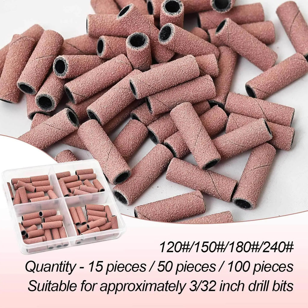 Nail Sanding Bands for Electric Drill – 50pcs Nail File Set Nail Sanding Bands Qme
