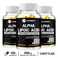 Alpha Lipoic Acid 600mg Softgels – Antioxidant & Metabolism Antioxidant Supplement Qst 120 Capsule-3bottles