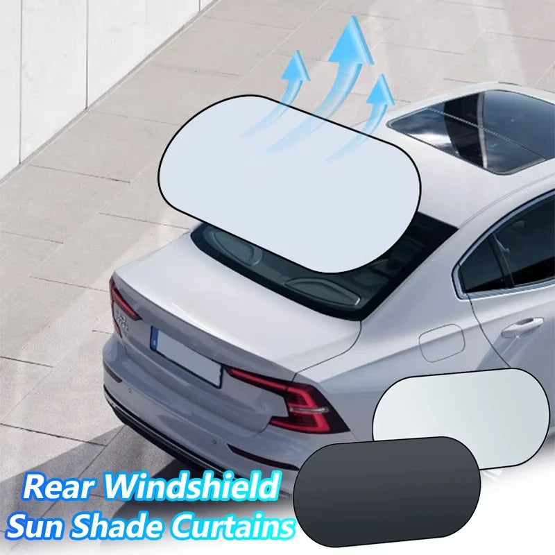 UV-Reflective Foldable Car Rear Windshield Sun Shade Cover Car Sunshade Cover Qst