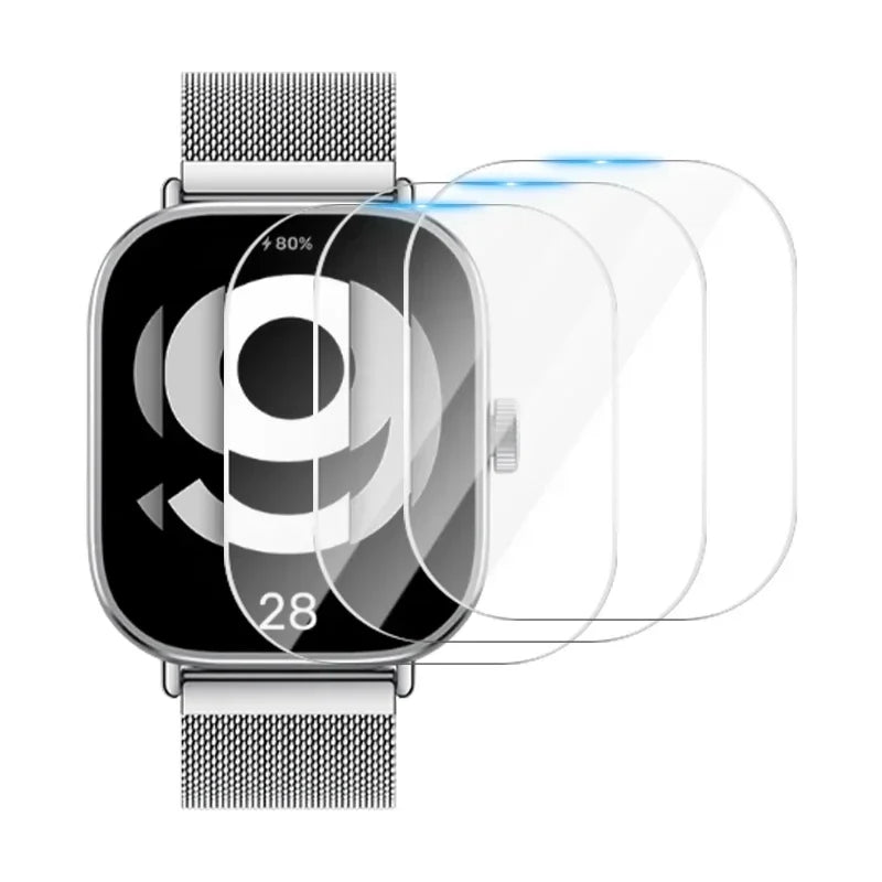 Xiaomi Redmi Watch 5 Active Tempered Glass Screen Protector Smartwatch Screen Protector Qme 3-Pcs Redmi Watch 4