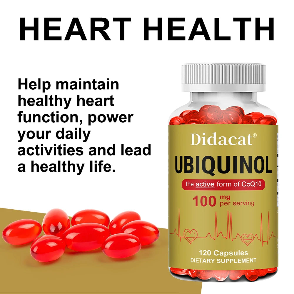 Ubiquinol CoQ10 Capsules – Antioxidant & Heart Health Support CoQ10 Supplement Qst