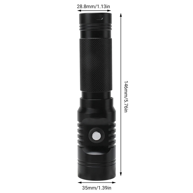 BORUiT S2 Diving Flashlight 1000LM IPX8 Waterproof LED Torch Diving Flashlight Qst