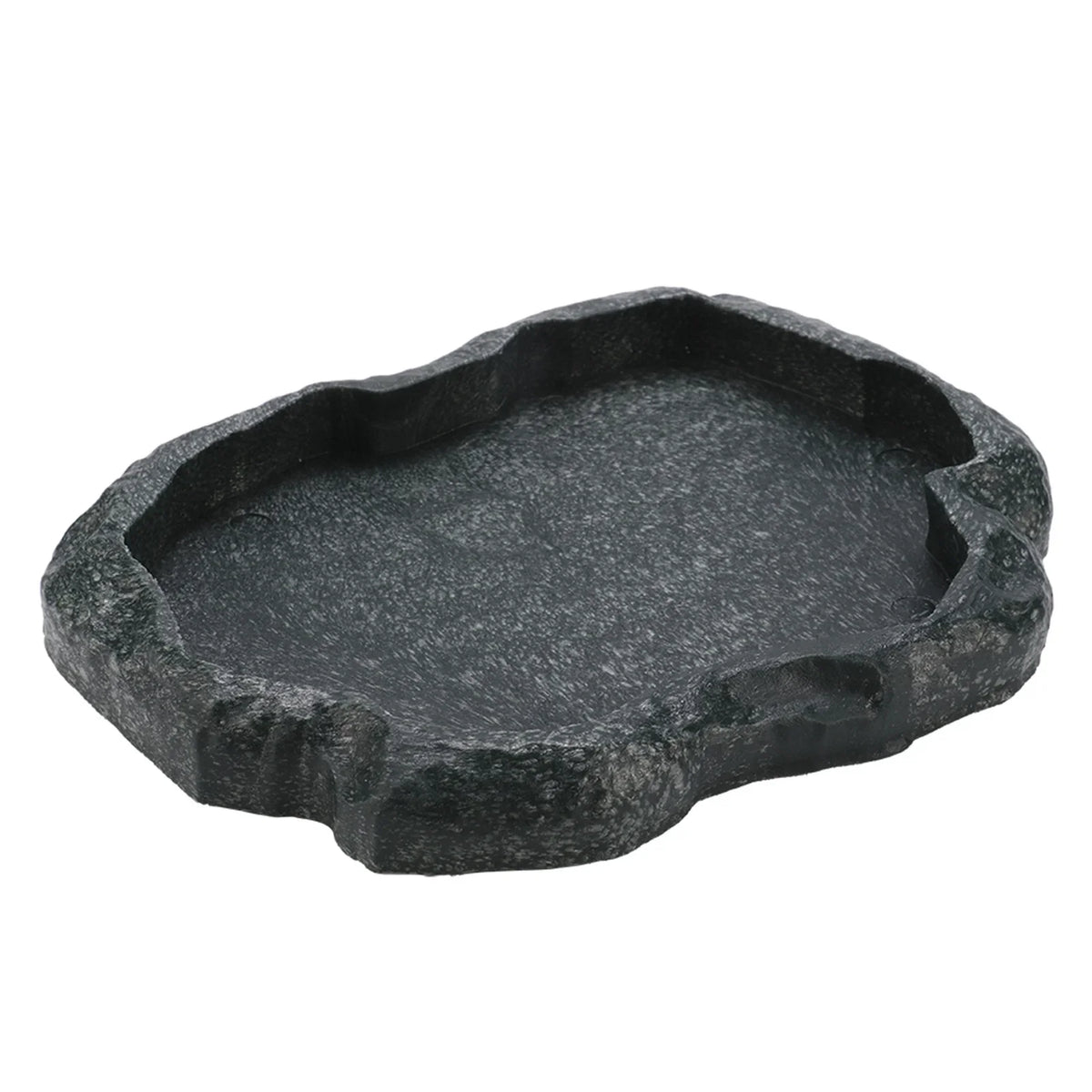 Tortoise Turtle ABS Resin Rock Feeder Food Water Dish Bowl Reptile Feeder Dish Qme