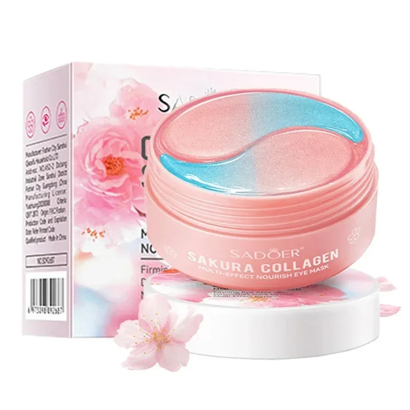 SADOER Sakura Collagen Eye Mask – Brightening & Firming Patches Collagen Eye Patches Qme Default Title