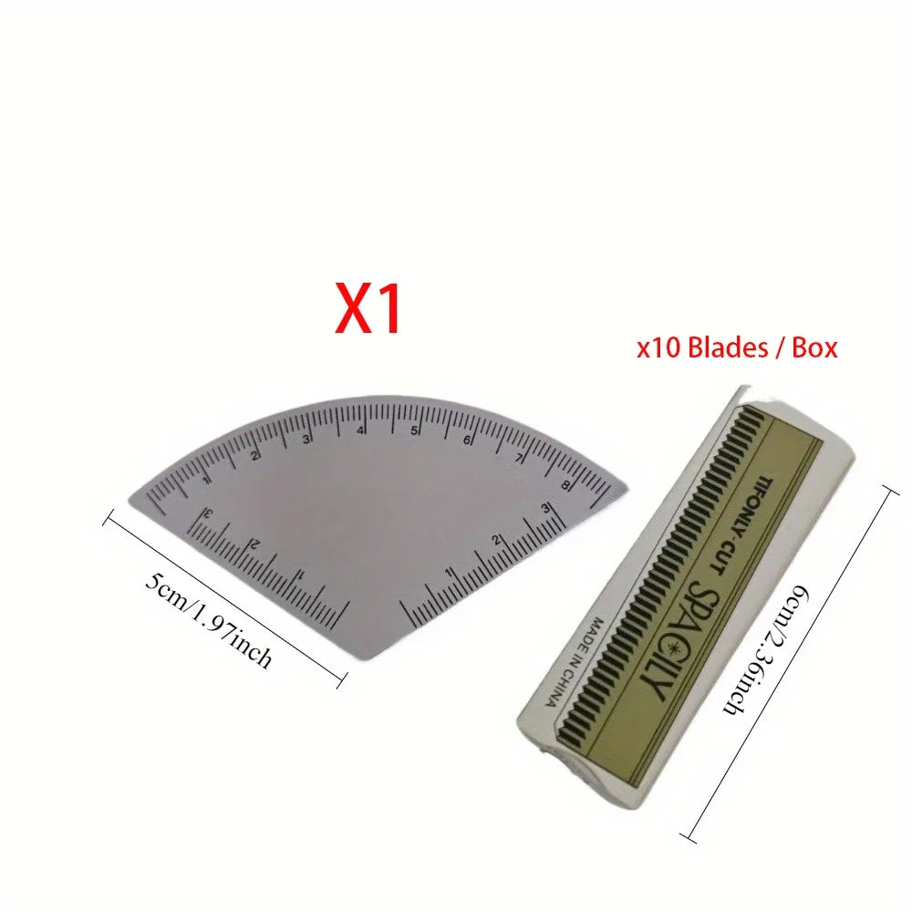 Eyebrow Shaping Stencil Kit with 10 Razor Blades | Instant Brow Eyebrow Shaping Kit Qme Stencil Set