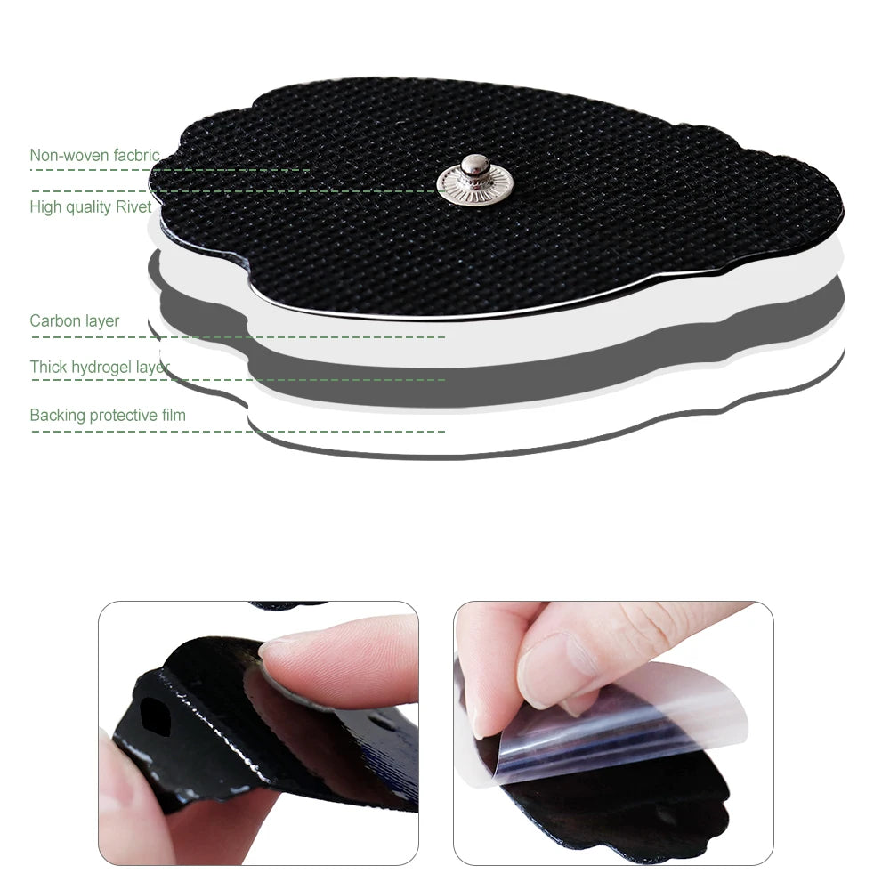 TENS EMS Gel Electrode Pads – Self-Adhesive, Reusable (10/20 Pcs) Electrode Pads Qst
