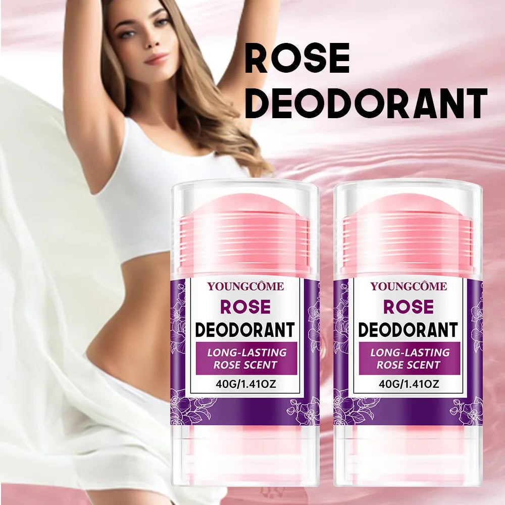 YOUNGCOME Rose Deodorant Stick – Women's Antiperspirant Deodorant Stick Qst