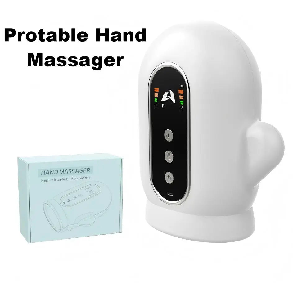 VIMYSHOW Hand Massager – Airbag Compression & UV Cleaning Electric Hand Massager Qst WHITE