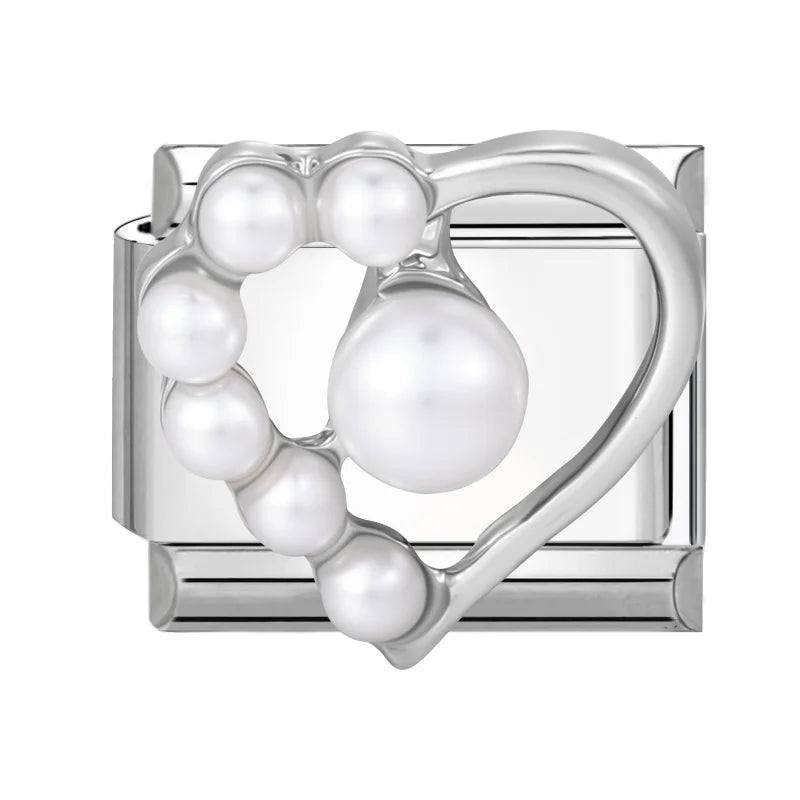 Zircon Italian Charm Links – Bow Knot Floral Heart Butterfly