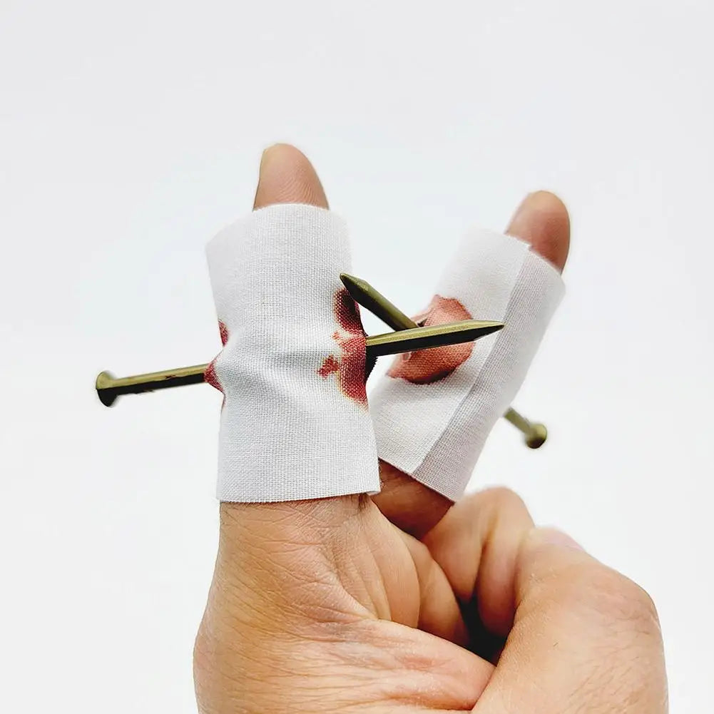 Fake Nail Through Finger Prank Toy – Novelty Magic Trick Novelty Prank Toy Qme