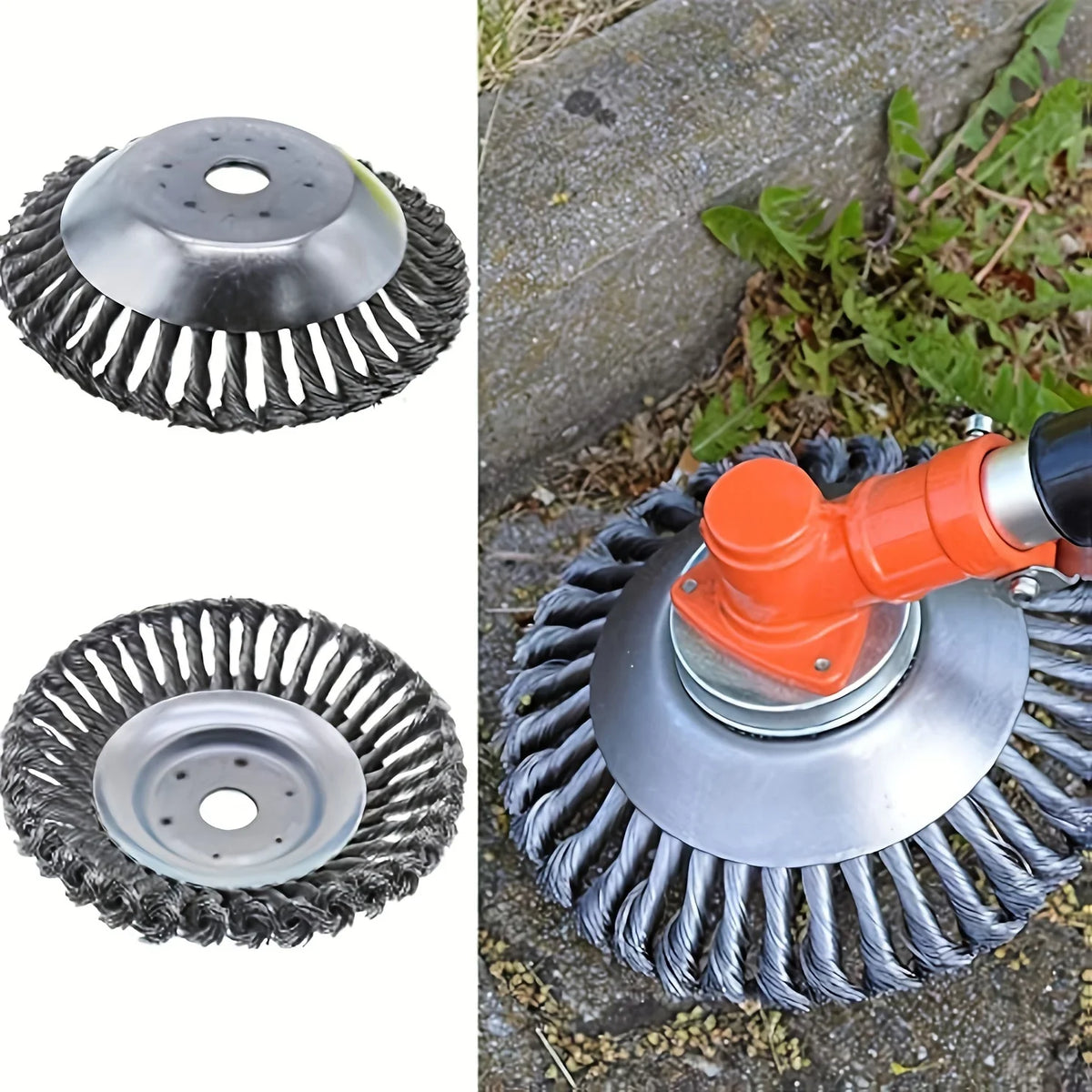 Heavy-Duty Wire Trimmer Head – Rust-Proof High Carbon Steel Trimmer Head Accessory Qme