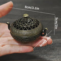 Mini Metal Incense Burner – Pagoda, Lotus & Fu Pouch Styles Incense Burner Qme style1