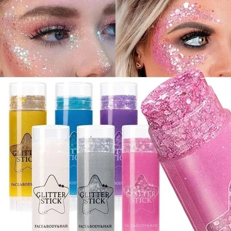 Sparkling Sequins Glitter Gel Stick – High-Gloss Pearl Shine Glitter Gel Stick Qme