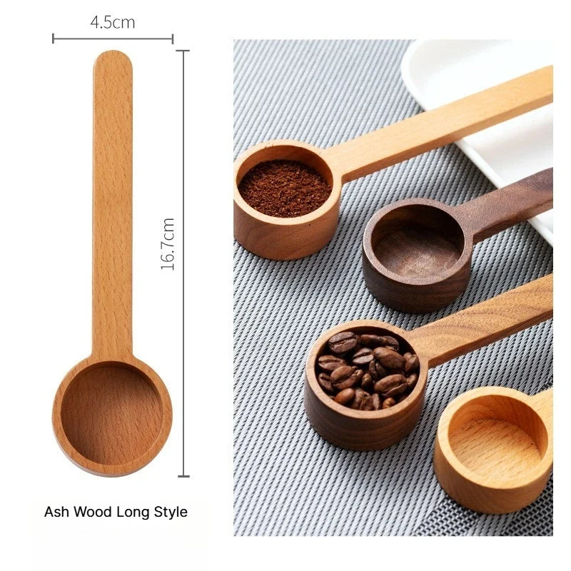 Black Walnut Wood Coffee Measuring Spoon – Precise Gram Scoop Coffee Measuring Spoon Qme Beech long