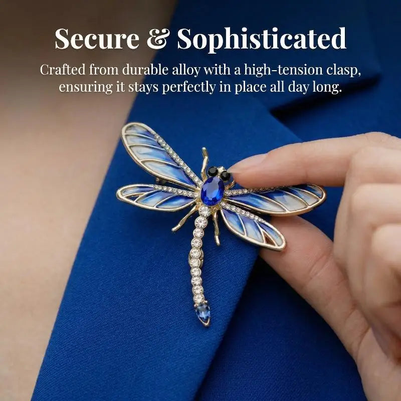 Enamel Dragonfly Brooch – Alloy Rhinestone Lapel Pin Enamel Brooch Pin Qme