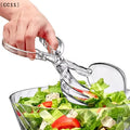 Transparent Plastic Salad Scissors Tongs – Food-Safe Salad Serving Tongs Qme Default Title