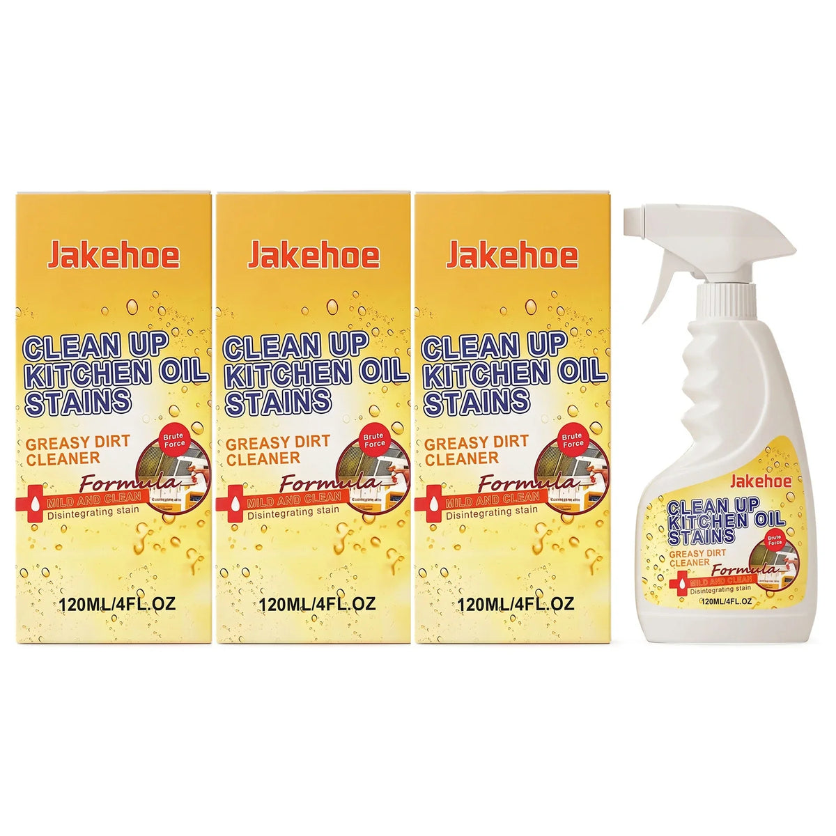 Kitchen Grease Remover Spray – Fast-Acting Degreaser Kitchen Degreaser Spray Qme 3 x 120ml Boxed
