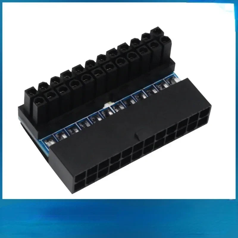 ATX 24-Pin 90° Right-Angle Power Adapter – 2-Pack Power Connector Adapter Qme