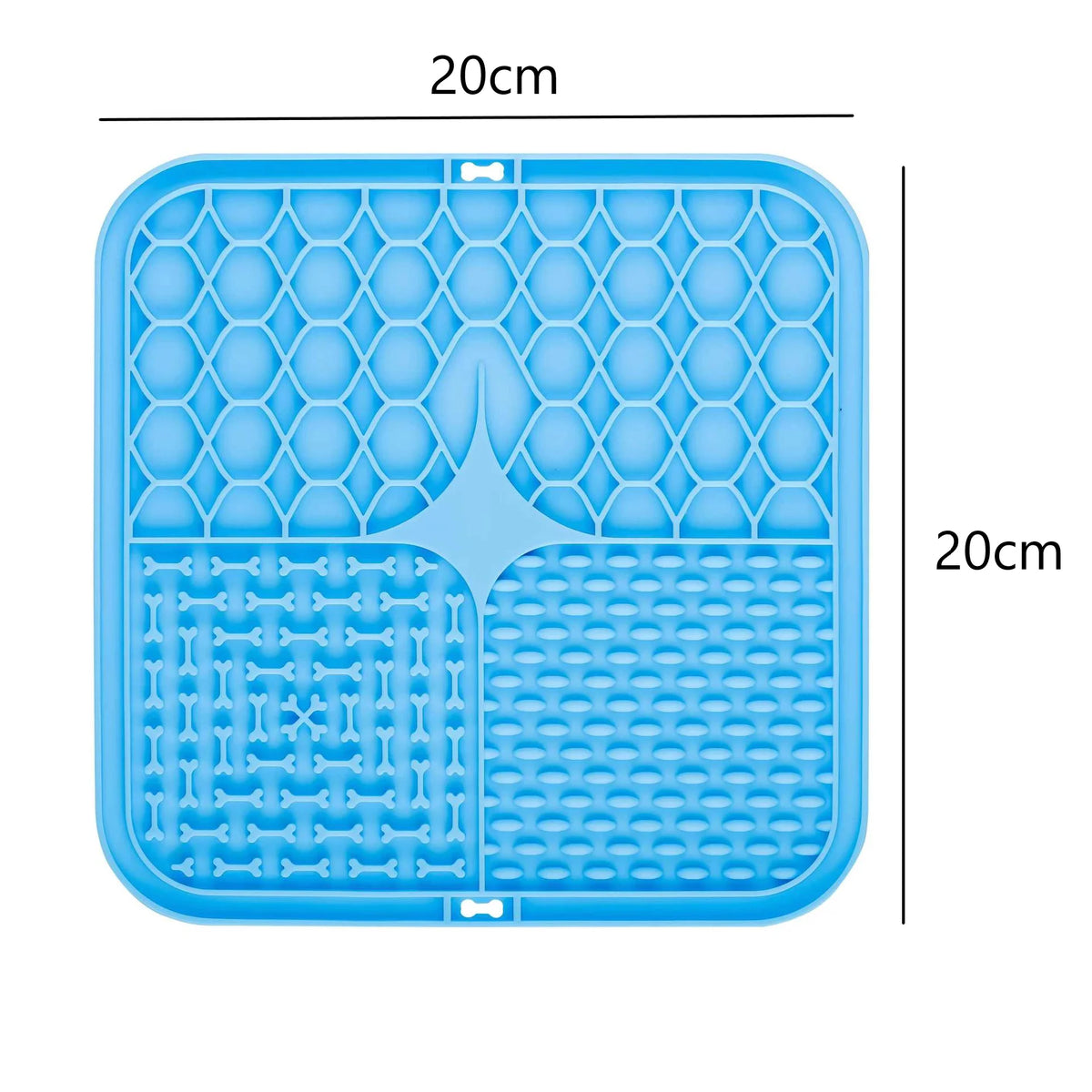 Silicone Dog Licking Mat – Slow Feeder with Suction Cup Dog Slow Feeder Mat Qst Blue S 15.5X15.5CM