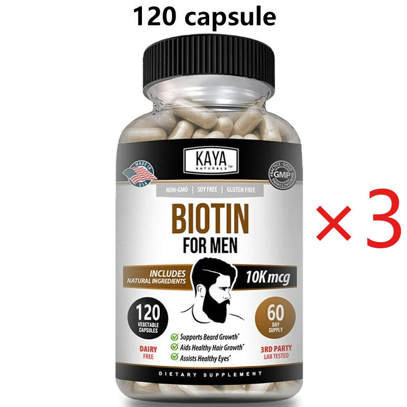 ZENVITALIZE Biotin 1000mg – Hair, Skin & Nails Supplement Biotin Supplement Qst 120 count-3 bottle