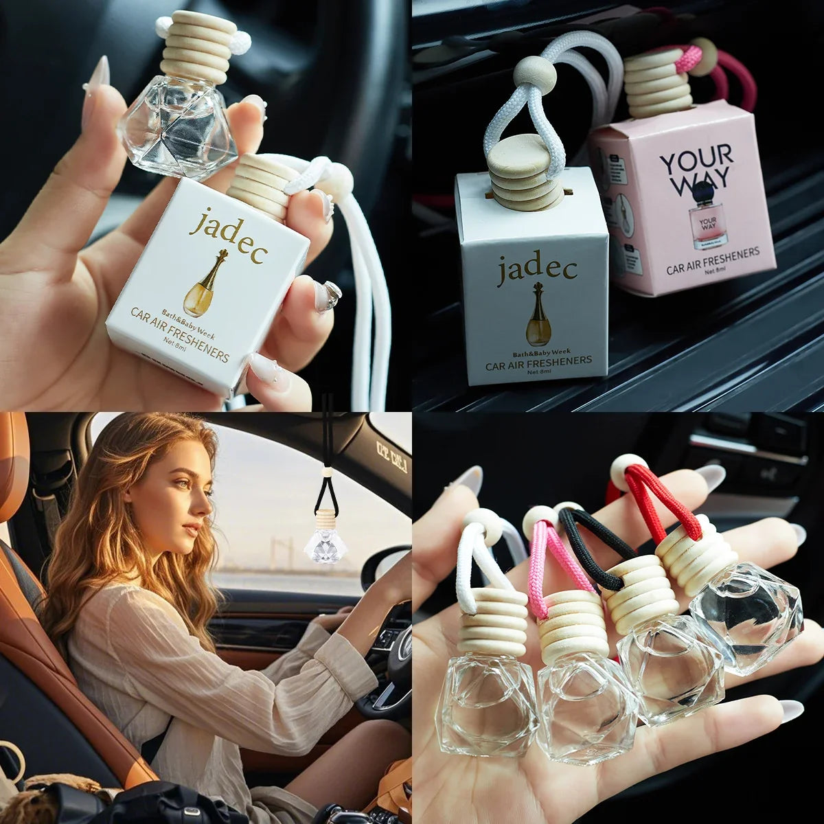 Car Aromatherapy Hanging Air Freshener – Rearview Mirror Car Air Freshener Qme