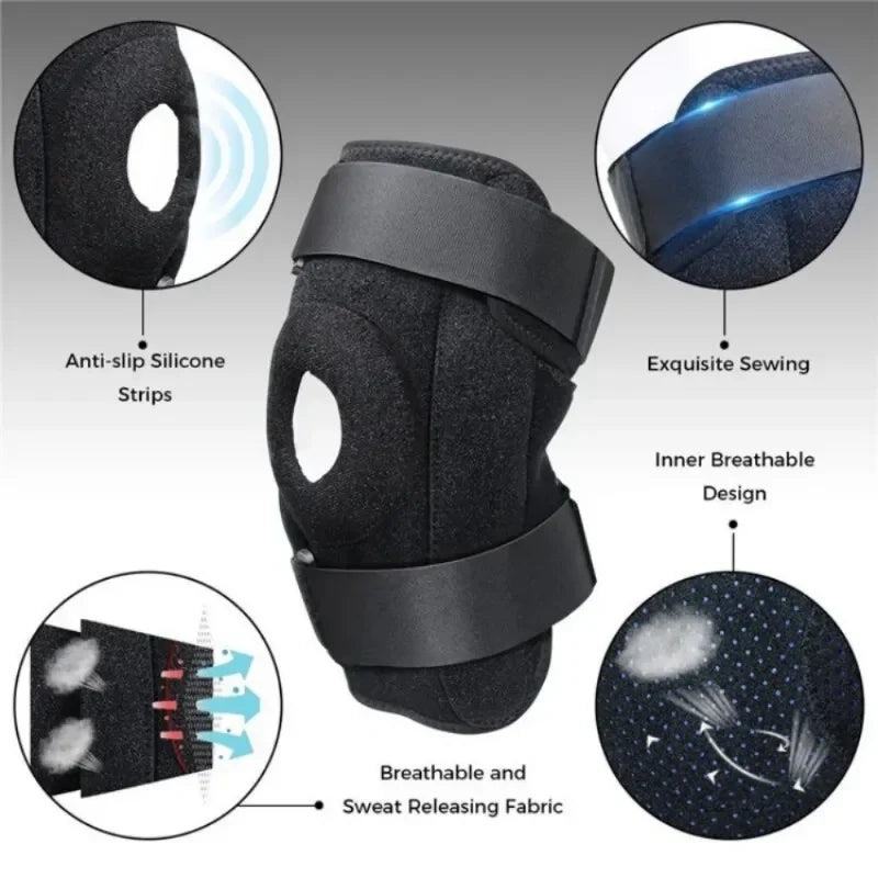 Sports Patella Knee Support Strap – Adjustable 1 or 2 Pack Knee Support Strap Qst