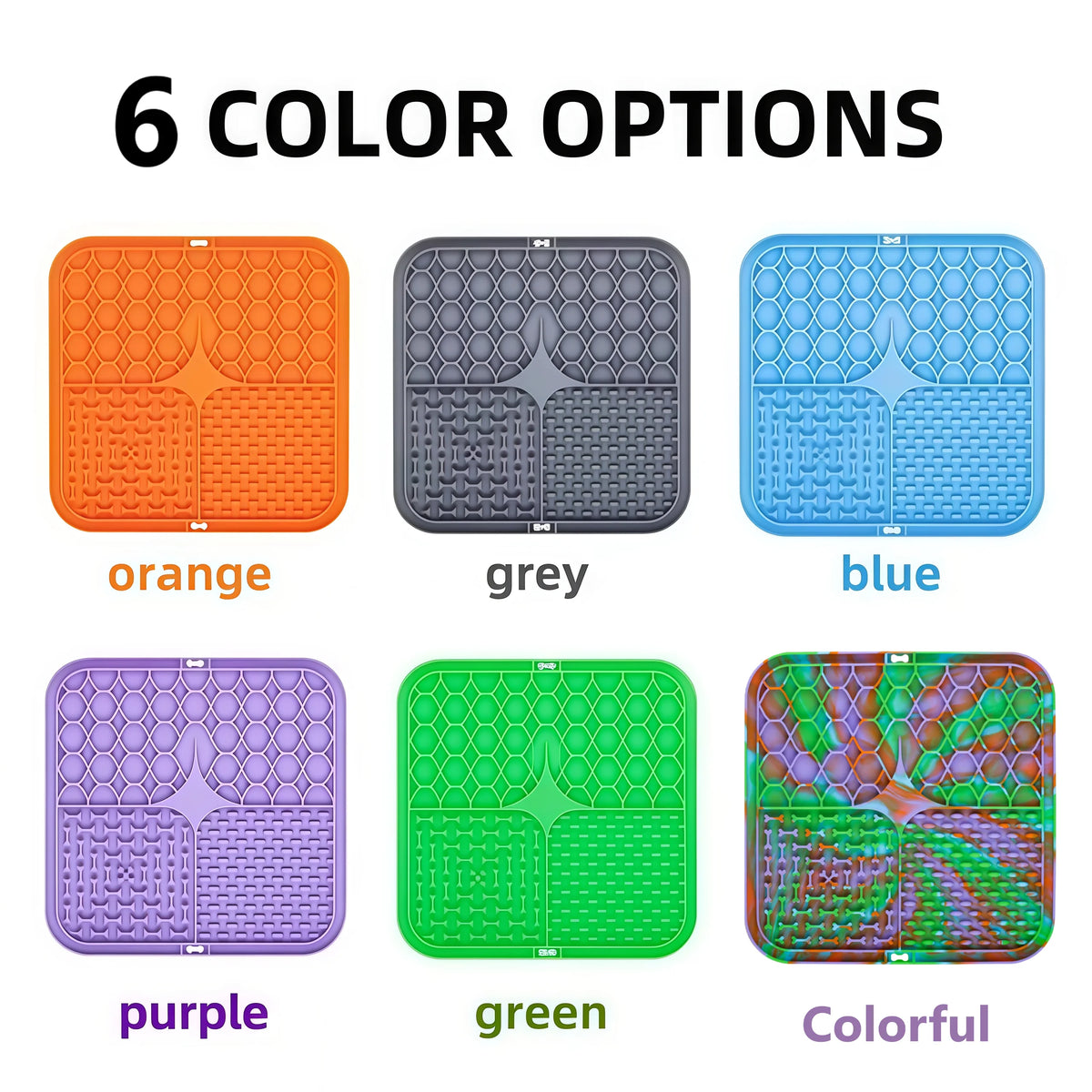 Silicone Dog Licking Mat – Slow Feeder with Suction Cup Dog Slow Feeder Mat Qst