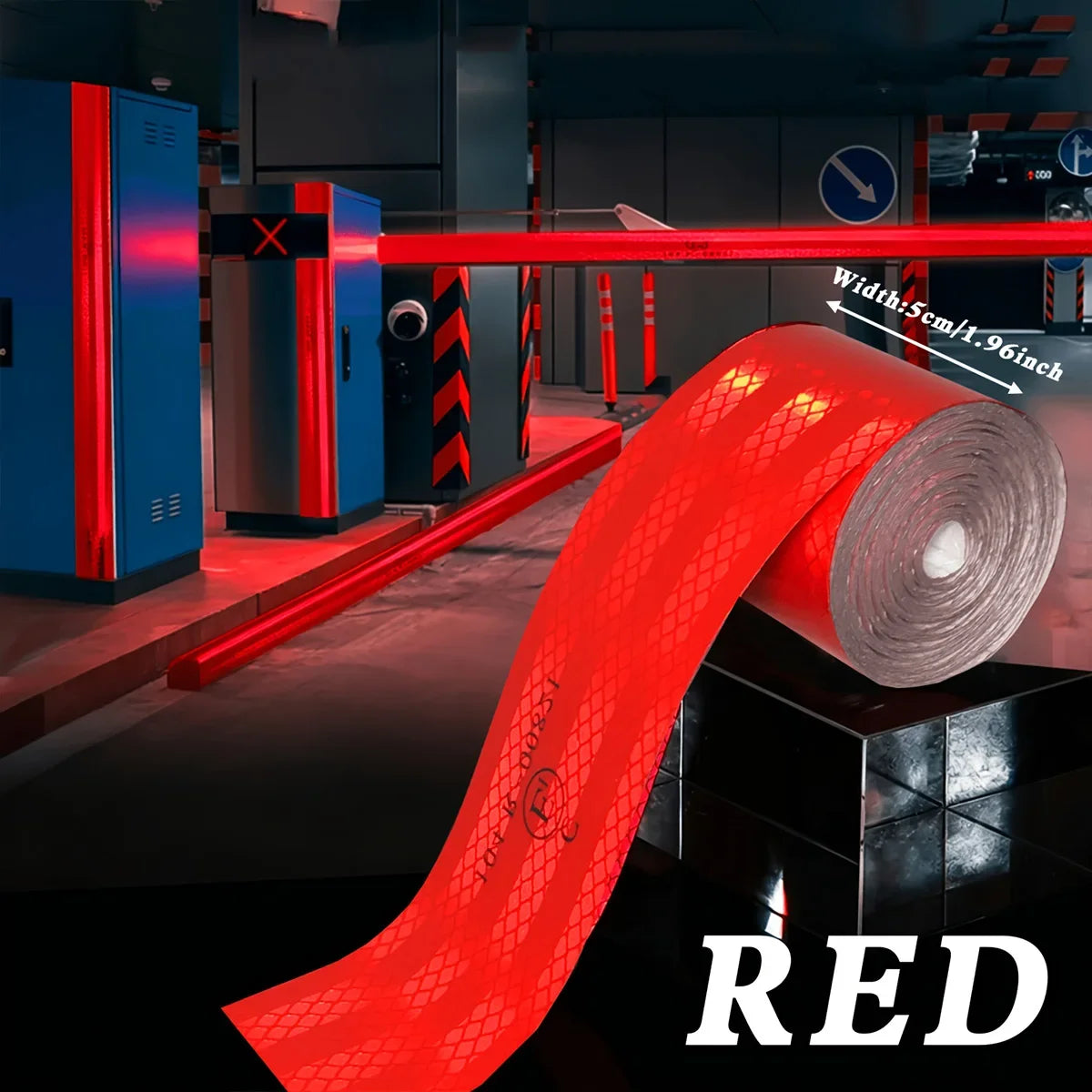 Waterproof Reflective Safety Tape – High-Visibility Warning Sheet Reflective Safety Tape Qme Red 9m
