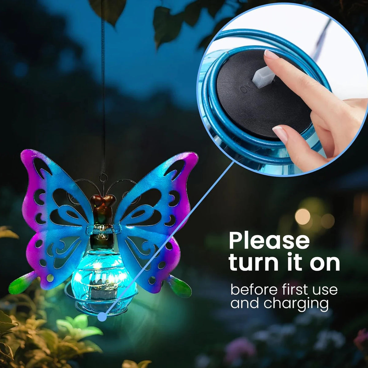 Solar Hanging Insect Simulation Light – Outdoor Garden Decor Solar Garden Light Qme
