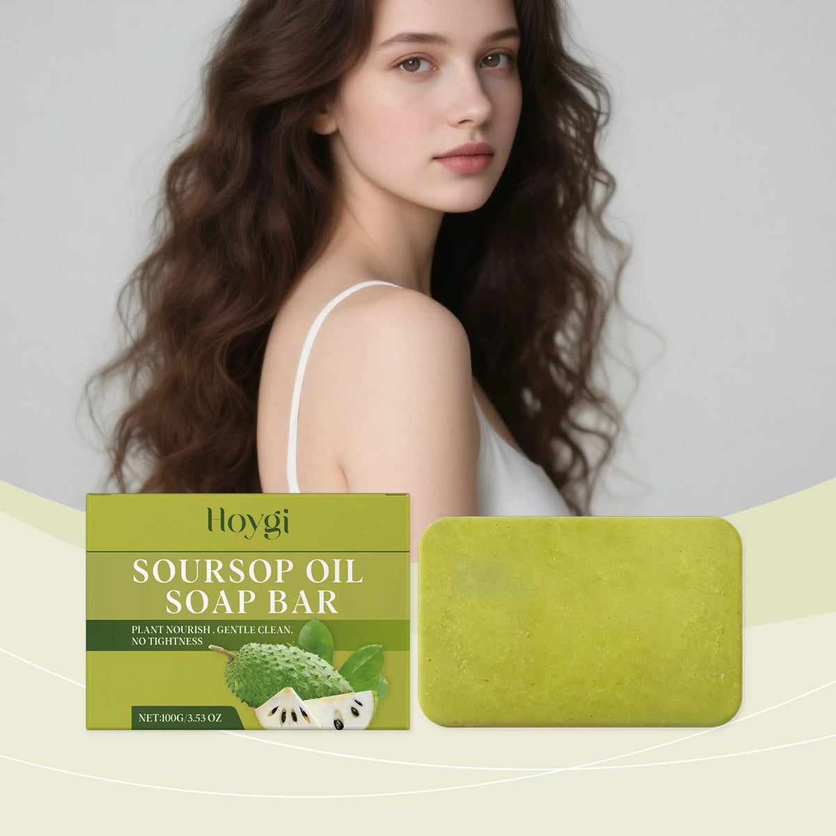 Hoygi Soursop Oil Soap – Moisturizing Body Cleansing Bar Moisturizing Bar Soap Qst