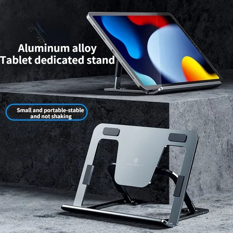 Aluminum Adjustable Laptop & Tablet Stand – Non-Slip Cooling Laptop Stand Qme