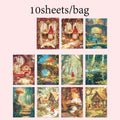 Dreamy Fairy Tale Background Stickers – 10 Sheets DIY Decor Decorative Stickers Qme 2