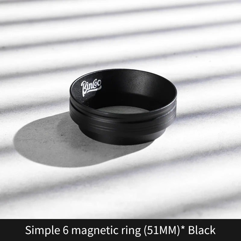 Bincoo Magnetic Dosing Ring Anti-Static Funnel 51/58mm Espresso Dosing Ring Qst Black 51mm