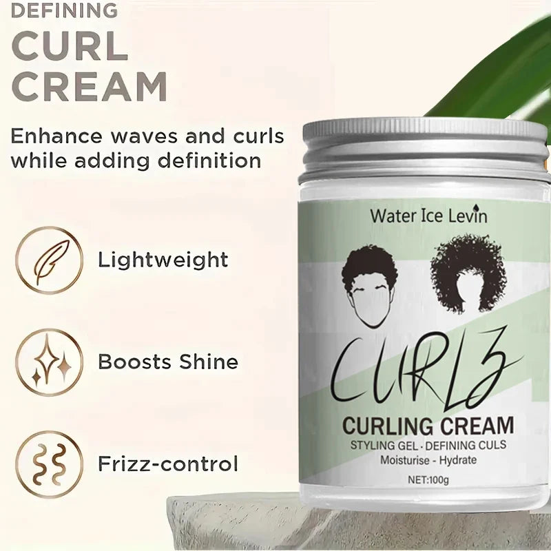 Curry Curling Cream Hair Mask – Moisturizing & Hydrating Curl Styling Cream Qme