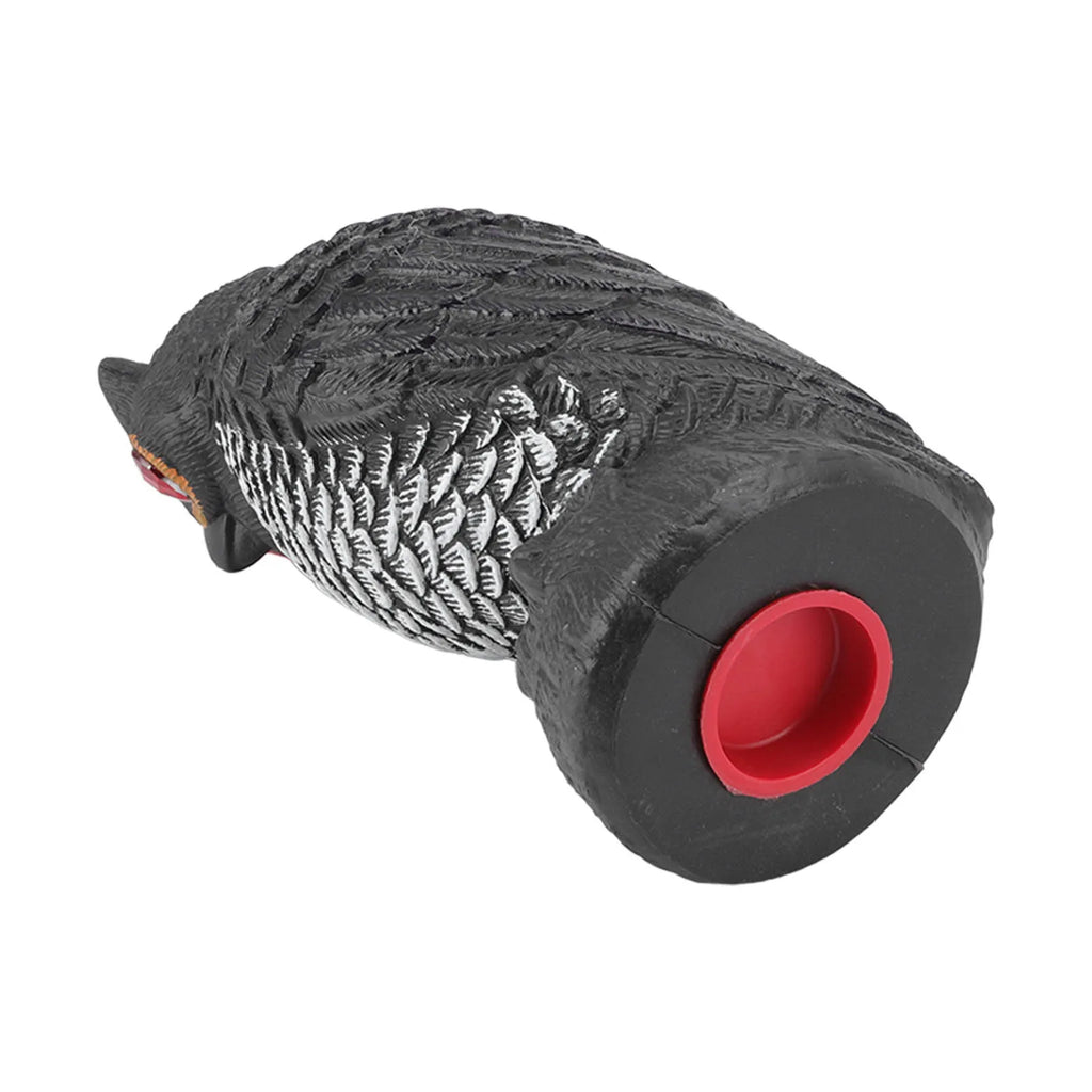 Owl Decoy Bird Deterrent – Plastic Scare Owl with Red Eyes Garden Bird Decoy Qme