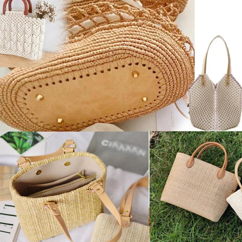 PU Leather Oval Bag Bottom Pad – Pre-Punched DIY Knitting Base Bag Bottom Pad Qme