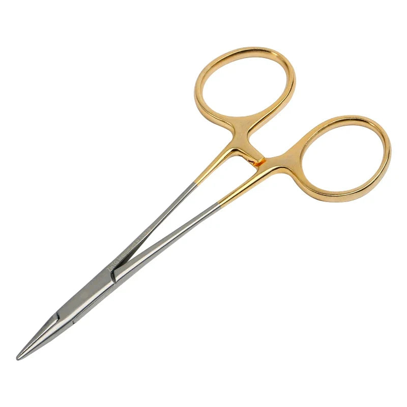 Tiangong Gold Handle Needle Holder with Scissor – Stainless Needle Holder Scissor Qme