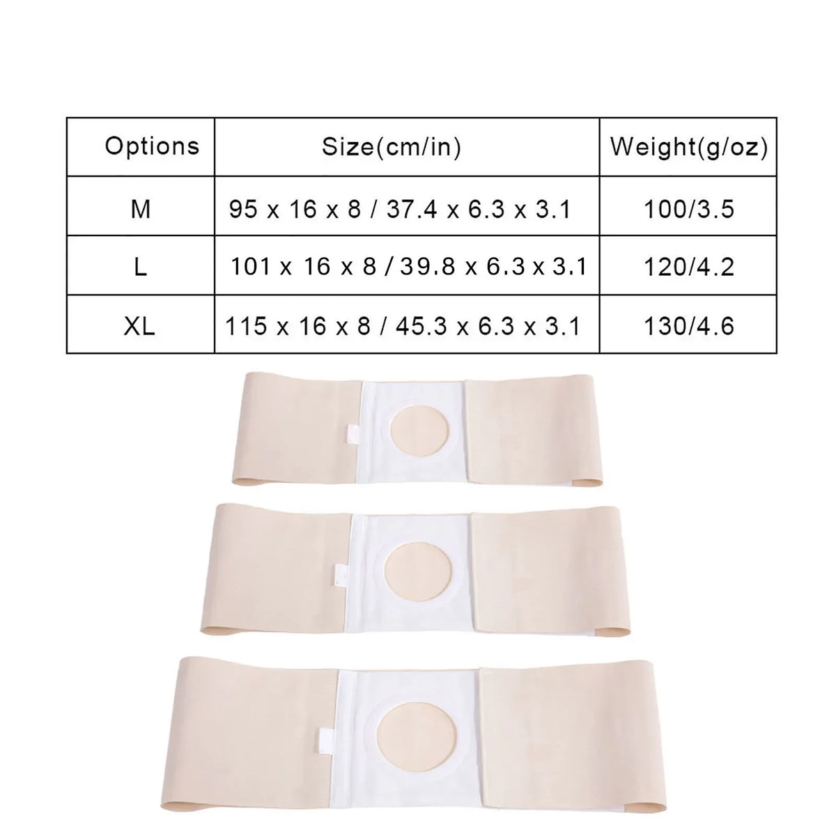 Ostomy Abdominal Support Belt – Unisex Brace, 3 Sizes Abdominal Support Belt Qme