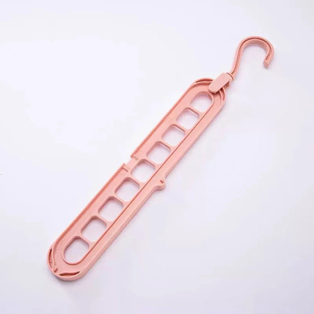 9-Hole Foldable Clothes Hangers – Heavy Duty Space Saver Space Saving Hangers Qme